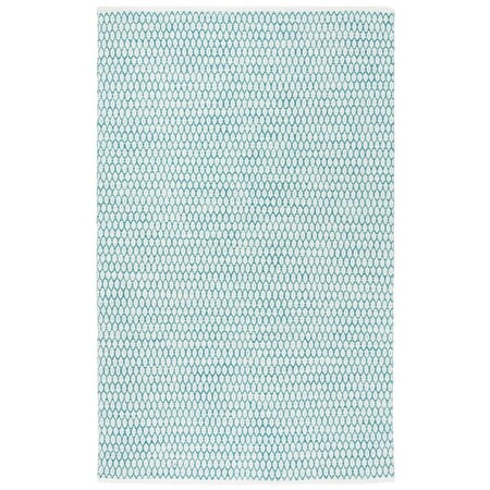 Safavieh 6 x 9 ft. Montauk Contemporary Rectangle Hand Loomed Rug Aqua & Ivory MTK608H-6